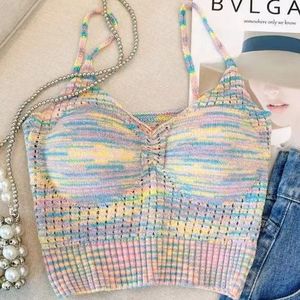 2024 Women Summer <strong>Crop</strong> Top <strong>Vest</strong> Colorful New Fashion Knitwear Sleeveless Sexy Hot Girl Base <strong>Sweater</strong> Short Tops Casual <strong>Vest</strong> - Product Image 4