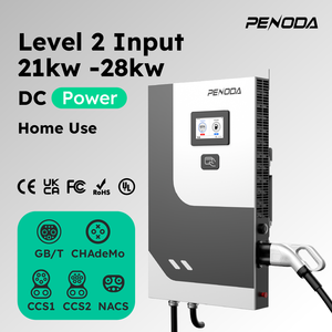 Penoda PDA-21 New 21kW Fast <strong>DC</strong> EV Charger Level2 Single Phase 220V-240V Wallbox CCS1/CCS2/GBT/NACS OCPP1.6 Smart EVSE - Product Image 1