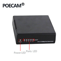 Commutateur Ethernet PoE passif 5 ports 12V 24V, débit de transmission 100 Mbps, bande passante du backplane 1G, interface UTP RJ45