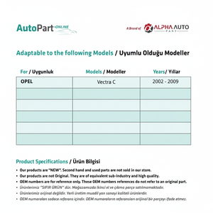 Kit de réparation de vitre arrière gauche compatible Opel pour Opel Vectra C - Product Image 1