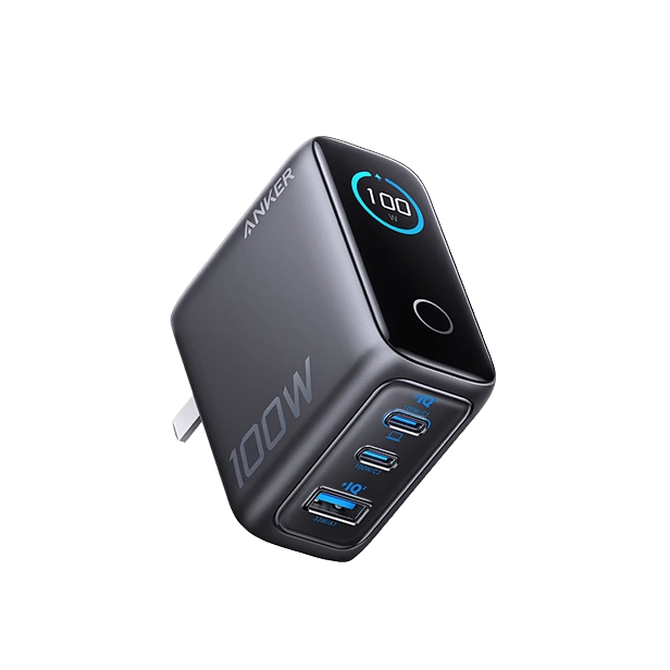 Anker Nano 100W GaN Phone Charger USB-C Charger 3-Port for Multi-Device Ai Display Fast Charging for Xiaomi Electric SCP