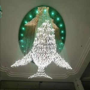 Benzersiz tasarım büyük beyaz balina modeli özel cam kristal avize & akvaryum müze iç dekorasyon için asılı ışık - Product Image 2