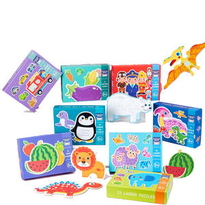 <span class=keywords><strong>Puzzle</strong></span> d'illumination en papier pour enfants, personnage de dessin animé, circulation animale, grande pièce, 8 modèles, 33 pièces - Product Image 1