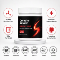 Pilules de créatine monohydrate en marque blanche OEM, pureté 99%, supplément nutritionnel sportif, vente en gros, fabricant, 120g, usine