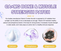 Patch transdermique Calcium Magnésium D à marque privée, soin doux pour la peau, patch pour la santé osseuse et le bien-être musculaire, efficace, OEM
