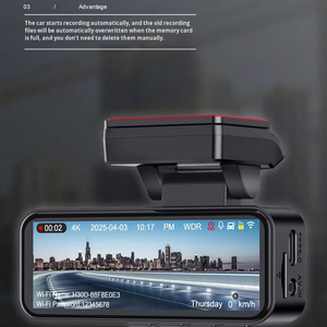 4K HD ön ve arka kayıt, <span class=keywords><strong>3.2</strong></span> inç ekran, Wi-Fi, gece görüş ve GPS izleme lensi ile yeni Dashcam - Product Image 2