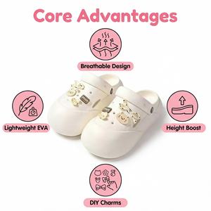 Sandales d'été tendance pour adolescentes, style perforé, série de couleurs macaron mignonnes, pour intérieur et extérieur, 3 cm - Product Image 6