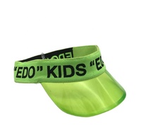 Casquette de soleil pour enfants en plastique transparent avec visière, bande élastique, protection UV, respirante, décontractée, pour sports de plein air, été, plage
