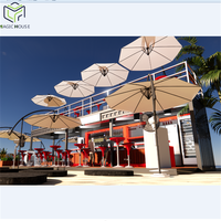 Restaurant modulaire préfabriqué de luxe le plus populaire en 2021, conteneur d'expédition de 20 pieds, bar à café