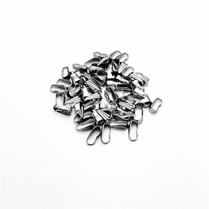 Boucles de pendentif en acier inoxydable de forme irrégulière pour la fabrication de colliers, couleur acier, traitement nacré, accessoires de bijouterie - Product Image 2