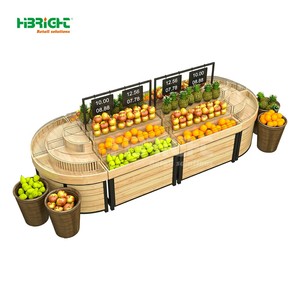Nouveau design moderne de luxe robuste multicouche supermarché présentoir légumes fruits rack avec pare-chocs - Product Image 6