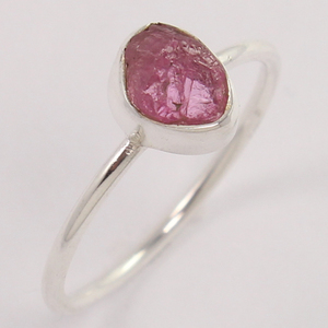 925 bagues de mariage et de fête en argent sterling massif toutes les tailles américaines pierres précieuses de tourmaline rose naturelle unisexe - Product Image 1
