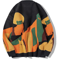 Col rond chat mignon haut décontracté logo personnalisé pulls en tricot bonne qualité coton pour hommes