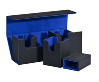 Boîte de rangement pour cartes MIO Wholesale 5 1 400+ avec plateau à dés en cuir PU écologique, résistant à l'eau, portable, Commander TCG CCG