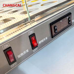 ตู้อุ่นอาหารทาร์ตไข่3ชั้นอุ่นอาหารใช้ในเชิงพาณิชย์ตู้โชว์อาหารทำจากแก้วสำหรับทำขนมขนมขบเคี้ยว - Product Image 5