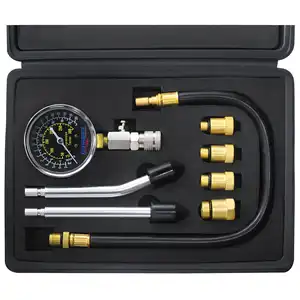 HUBEN 8Pcs Automotive benzina Engine Compression Tester Test Kit Gauge moto Tool Valve cilindro misuratore di pressione