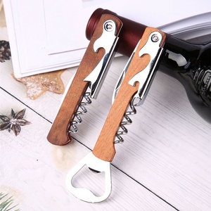Apribottiglie Multifunzionale con Manico in Legno - Apribottiglie per <span class=keywords><strong>Vino</strong></span> e Birra Pratico. Coltello da <span class=keywords><strong>vino</strong></span> in palissandro, faggio e legno di sablier. - Product Image 2