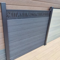 Clôture en WPC de haute qualité, facile à installer, panneau de clôture en composite bois-plastique traité thermiquement avec poteau en aluminium pour usage en jardin