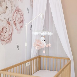 Móvil <span class=keywords><strong>de</strong></span> Cuna Hecho a Mano con <span class=keywords><strong>Estrella</strong></span> Rosa y Cisne Blanco, Juguete Colgante Suave para Bebé, Móvil Musical para Cuna <span class=keywords><strong>de</strong></span> Bebé Niña, Decoración <span class=keywords><strong>de</strong></span> Cuarto <span class=keywords><strong>de</strong></span> Bebé - Product Image 5