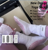 Chaussettes de yoga professionnelles personnalisées, chaussettes de yoga de fitness, chaussettes de yoga de style mignon et premium