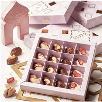 Boîte à chocolat en papier carton de luxe personnalisée avec séparateurs Emballage de bonbons Cadeau Ramadan Eid Boîte à truffes en chocolat sucré pour dessert