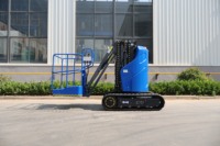 Plateforme élévatrice mobile électrique sur chenilles en acier Berui AMWP9C 7100, hauteur de plateforme max. 9m, conception sur chenilles pour travaux en milieu difficiles