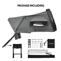 Carpa de techo rígida de ABS para 13 personas con apertura lateral, impermeable, doble toldo con cremallera SBS, venta al por mayor para taller 4x4 todoterreno