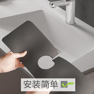 Tapis de robinet rectangulaire en fibre de polyester, couleur unie, séchage rapide, imperméable, anti-moisissure, pour lavabo de salle de bain, comptoir de cuisine - Product Image 4