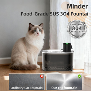 Smart <b>Cat</b> Water Fountain WF310 Rechargeable Automatic Circulating Pet Water Dispenser <b>For</b> <b>Cats</b> And Dogs Transparent Black - Product Image 4