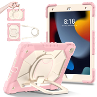 Étui de protection robuste pour tablette, coque antichoc en PC et silicone avec sangle de transport pour iPad 10.2 2021 2020 2019