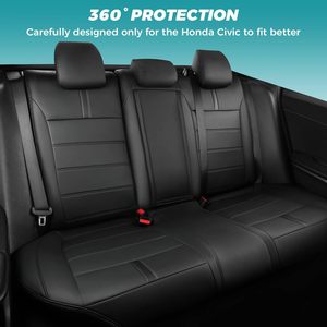 Fundas de Asiento de Coche Personalizadas 1:1 en Cuero Nappa para Honda Civic Sedan LX 2016-2021, Juego Completo, Protector Interior - Product Image 2