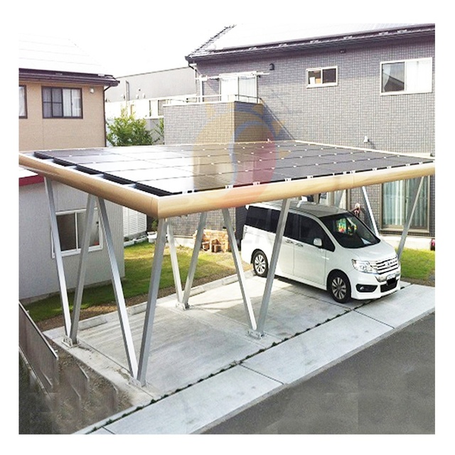 Hot Sale Waterproof Photovoltaic Panel Aluminum Solar Mounting System Car Parking Shed Solar Carport