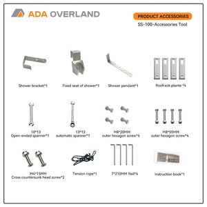 آدا أوفرلاند جودة عالية محمولة مقاومة للماء خاصة مريحة محمولة على الطرق الوعرة خيمة استحمام جانبية للسيارة مع حصيرة أرضية - Product Image 6