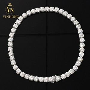 Chaîne de tennis au <span class=keywords><strong>prix</strong></span> de gros en argent sterling 925 6.5mm Vvs Moissanite Collier en diamant Chaîne de tennis en moissanite - Product Image 3