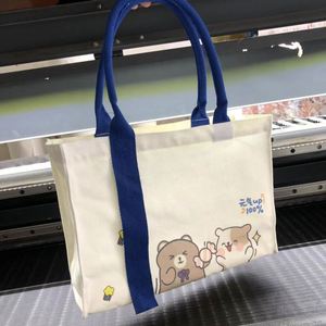 Bolsa de Compras de Lona de Algodón Orgánico Reciclado Ecológica con Impresión Personalizada, Diseño Sencillo con Capacidad para Logotipo - Product Image 6