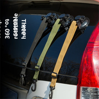 Sangle de fixation extérieure en silicone avec ventouse et mousqueton, robuste, en sangle de nylon réglable, pour équipement de camping et fixation de tente