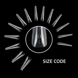 Thin Fit PP Coffin <b>Nail</b> Dual Forms Extra Long Quick Building Gel <b>Extension</b> Mold Tips for Salon Use - Product Image 5