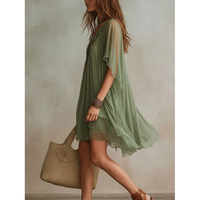 Robe Mini en Maille à Effet 3D Taille Haute pour Femme, Vente Chaude, Mode Printemps, Vente en Gros, Logo Personnalisé OEM/ODM, Tissu Direct Usine