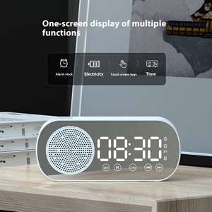 Altavoz Inalámbrico Compatible con Reloj Despertador, Doble Alarma, Soporte para Tarjeta TF, Radio FM, Caja de Música - Product Image 3