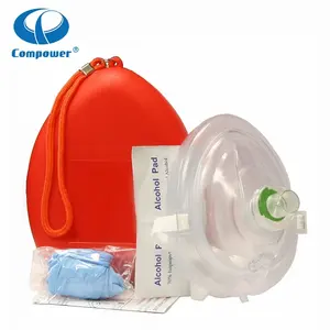 Compower Xiamen vendita alla rinfusa Oem in plastica monouso respiratore apparato medico tascabile per rianimazione visiera maschera Cpr - Product Image 2