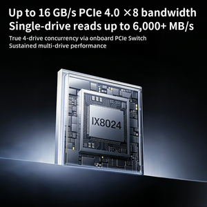 हाई-स्पीड nvme स्टोरेज विस्तार समाधान pcie4.0 x8 4-पोर्ट m.2 कार्ड ix8 4-पोर्ट एम. 2 कार्ड ix8 4-पोर्ट एम. - Product Image 4