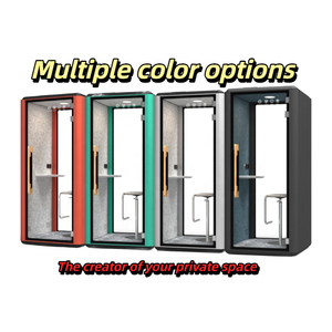 Cabina moderna para reuniones insonorizada para 2-4 personas, cabina <span class=keywords><strong>de</strong></span> oficina con función <span class=keywords><strong>de</strong></span> reducción <span class=keywords><strong>de</strong></span> ruido para el trabajo, hogar, uso en hoteles al aire libre - Product Image 3