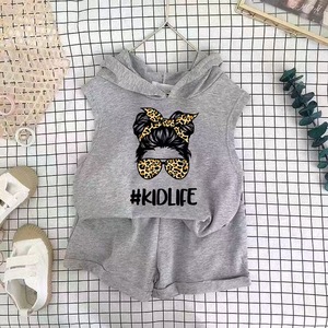 <span class=keywords><strong>Mode</strong></span> coton enfants dessin animé imprimé gilet Shorts deux pièces ensemble bébé été 12 ans enfants vêtements - Product Image 2