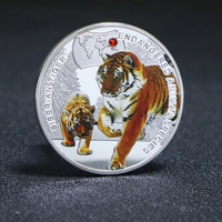 Espèces animales Pièces commémoratives en argent Souvenir Protection de l'environnement Souvenir Panda Blanks Steel Panda Coin
