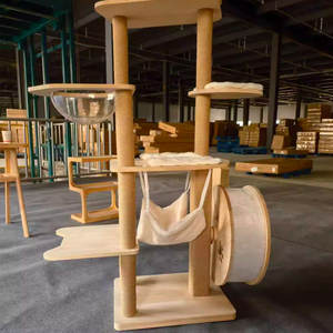 Tiragraffi per Gatti in Legno con Nido Integrato, Piattaforma di Salto, Capsula Spaziale, Albero per Gatti Multifunzione con Tapis Roulant Silenzioso - Product Image 3