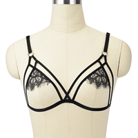 Bdsm danse body lingerie harnais mode noir dentelle lingerie européenne sexy feminina