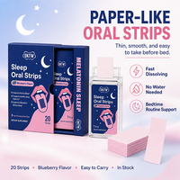 OKTW Stock Film oral à dissolution rapide à la mélatonine et L-théanine pour le sommeil, favorisant l'endormissement rapide, la maintenue du sommeil et la réactivation quotidienne après le réveil