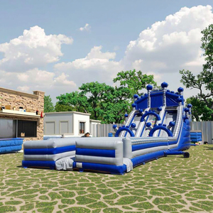 Dongyuan Màu Xanh Ngoài Trời Trampoline Công Viên Chơi Đồ Chơi Vui Chơi Giải Trí Công Viên Thương Mại Trượt Nước Thư Bị Trả Lại Lâu Đài Inflatable Cho Người Lớn - Product Image 3