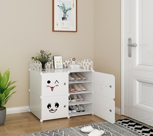 Semplice organizer per <span class=keywords><strong>scarpe</strong></span> in plastica abs bianco con porta portaoggetti in plastica per <span class=keywords><strong>scarpe</strong></span> scarpiera pieghevole in plastica - Product Image 2