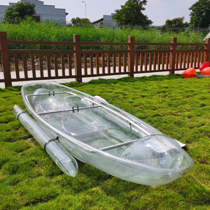 Kayak transparent pour <span class=keywords><strong>2</strong></span> personnes <span class=keywords><strong>Hotel</strong></span> Beach Resort Clear Kayak Boat Crystal PC Canoe Kayaks avec dispositif d'équilibrage latéral Airbag - Product Image 4
